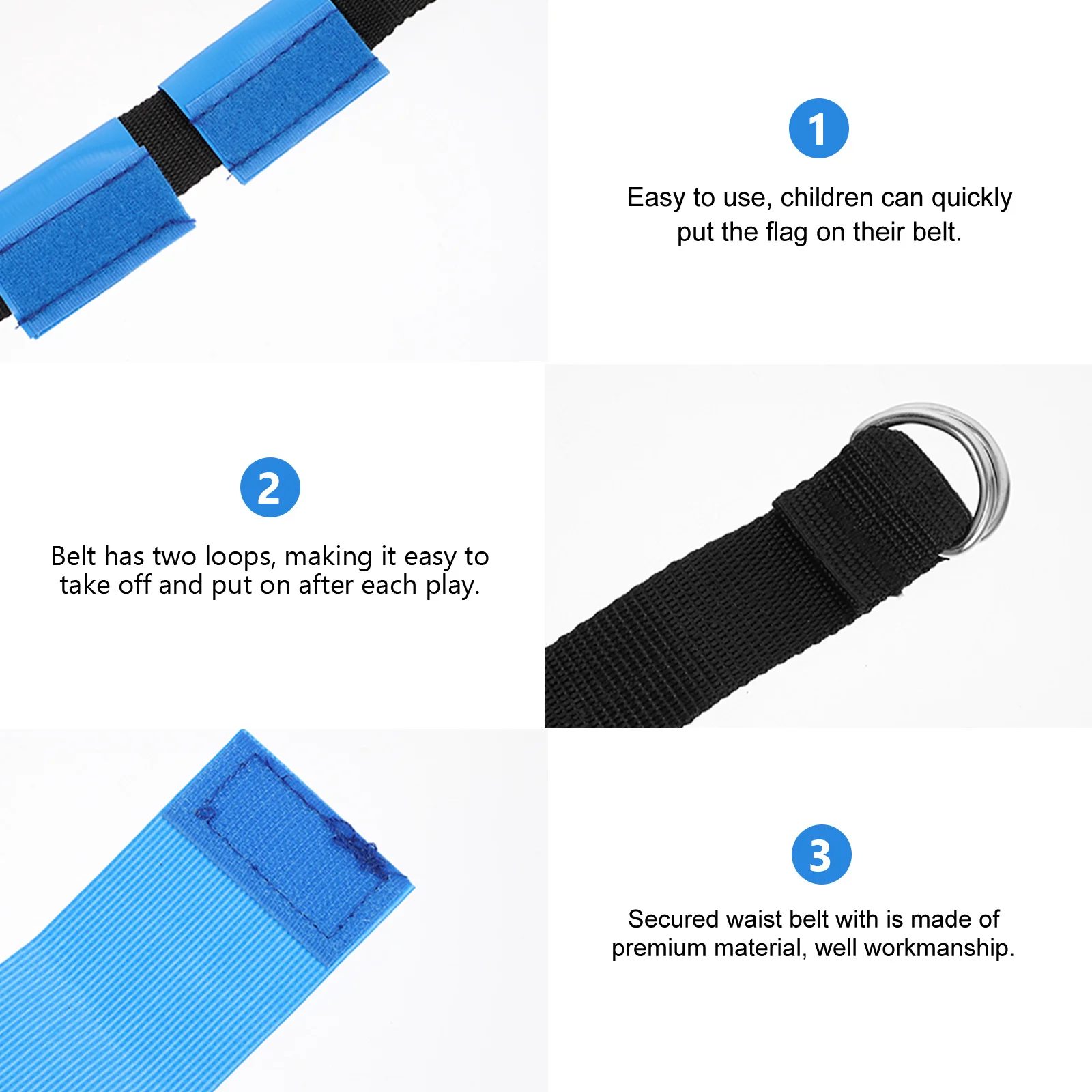 1pc Waist Belt Set Kids Premium Easy Attach Football Sports Supplies Flags For Capture The Flag Football Equipment