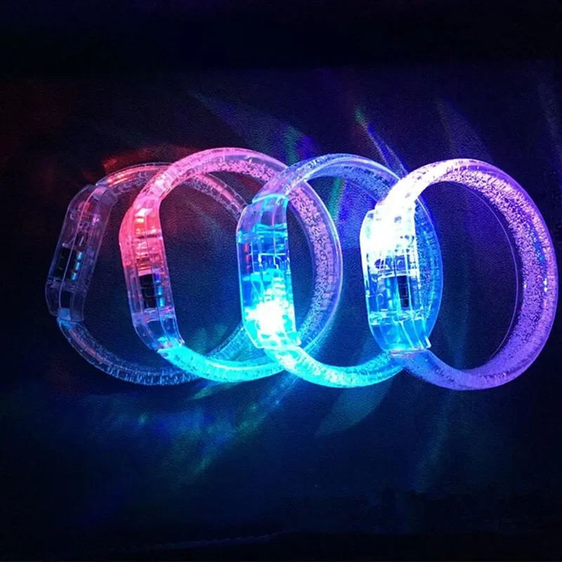 24pcs Acrylic LED Lighting Wristband Glow Bangle Brace Children Adult Luminous  Glow Party Supplies  Halloween