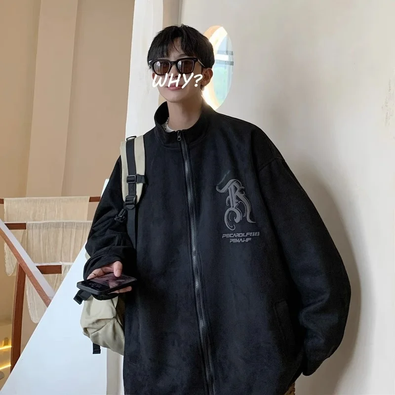 

Men's Faionable American Retro Suede Jaet Large Size 300 Pou Trendy Boys Outerwear Top Spicy Haome Spring Autumn