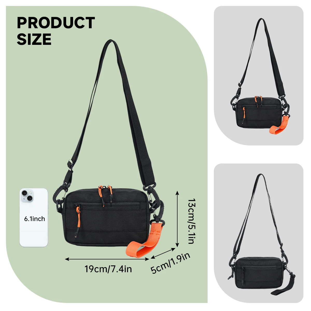 Mobile Phone Bag for Women, Small Shoulder Bag for Men, 2026 New Model, Mini Phone Bag, Water Cup Holder, Key Pouch, Lightweight and Simple Crossbody Bag for Students