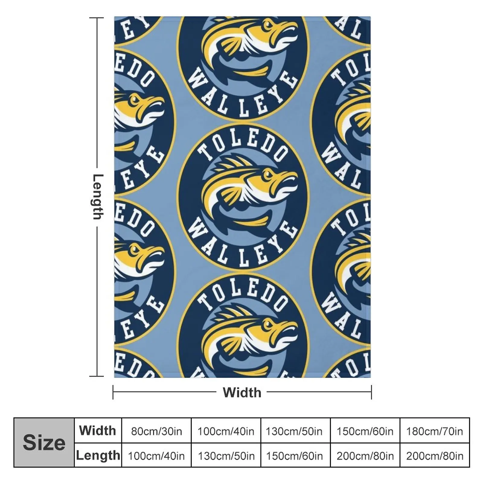 TOLEDO WALLEYE Hockey Logo1 Throw Blanket Decorative Sofa Blankets Decorative Sofa Blanket Bed linens fluffy blanket