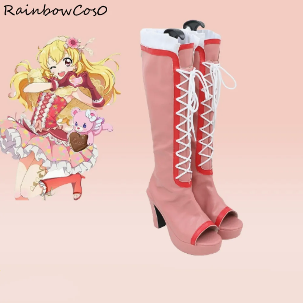 Hoshimiya Ichigo Kiriya Aoi Todo Yurika Aikatsu Aikatsu! Cosplay Shoes Boots Game Anime Party Halloween RainbowCos0W4766
