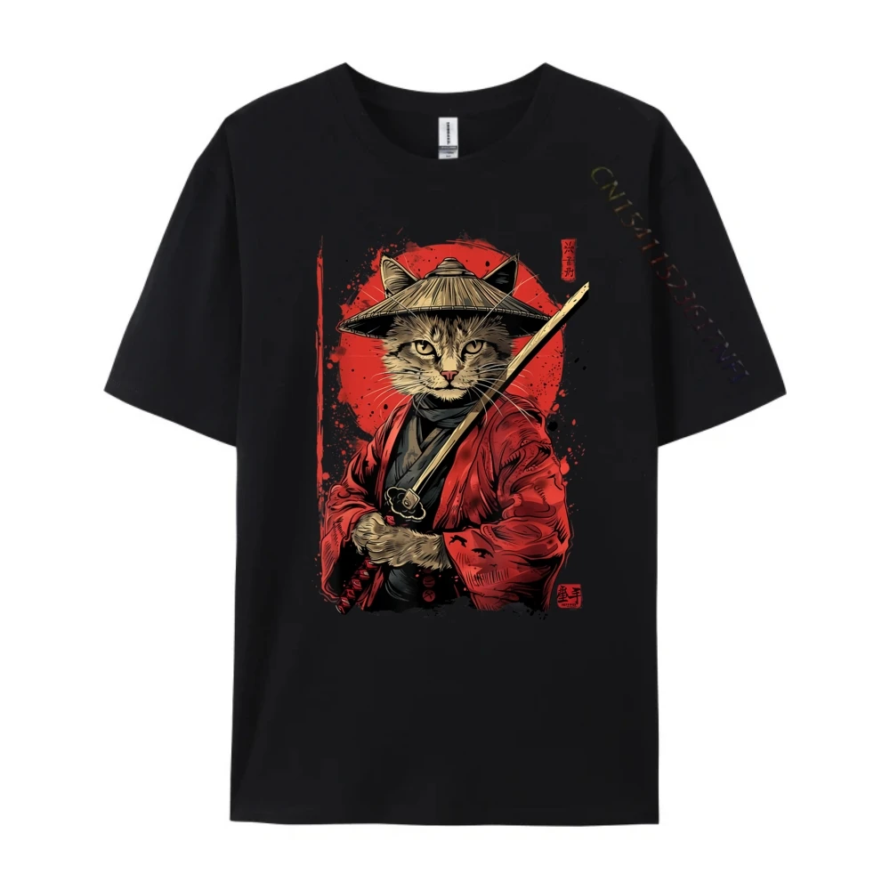 

Bushi Cat Vintage Funny Japanese Graphic Tee Mens Gifts T Shirt Men 100% Cotton Oversized T Shirt Comfortable Camiseta