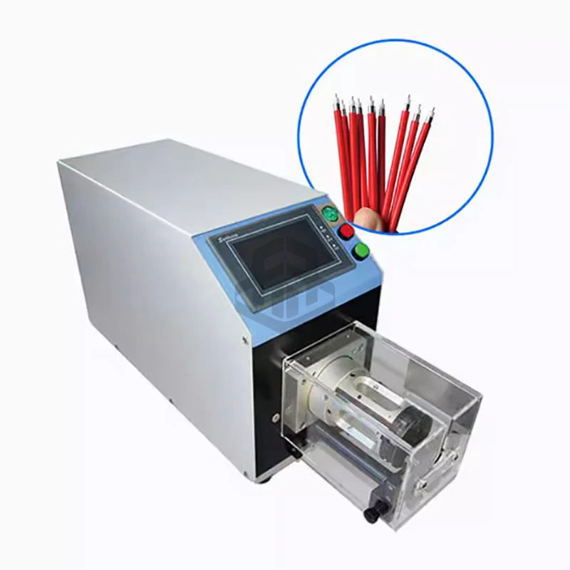 

ZL-2804 Полуавтоматическая многослойная машина для зачистки коаксиального кабеля с вращающимся лезвием Машина для зачистки проводов с ножной педалью