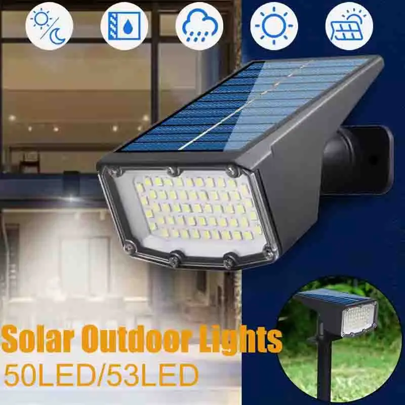 Multi-Functional Solar Lights Outdoor Waterproof 56 LED 3 Lighting Modes Solar Powered Garden Solar Lamp for Outside Landscape