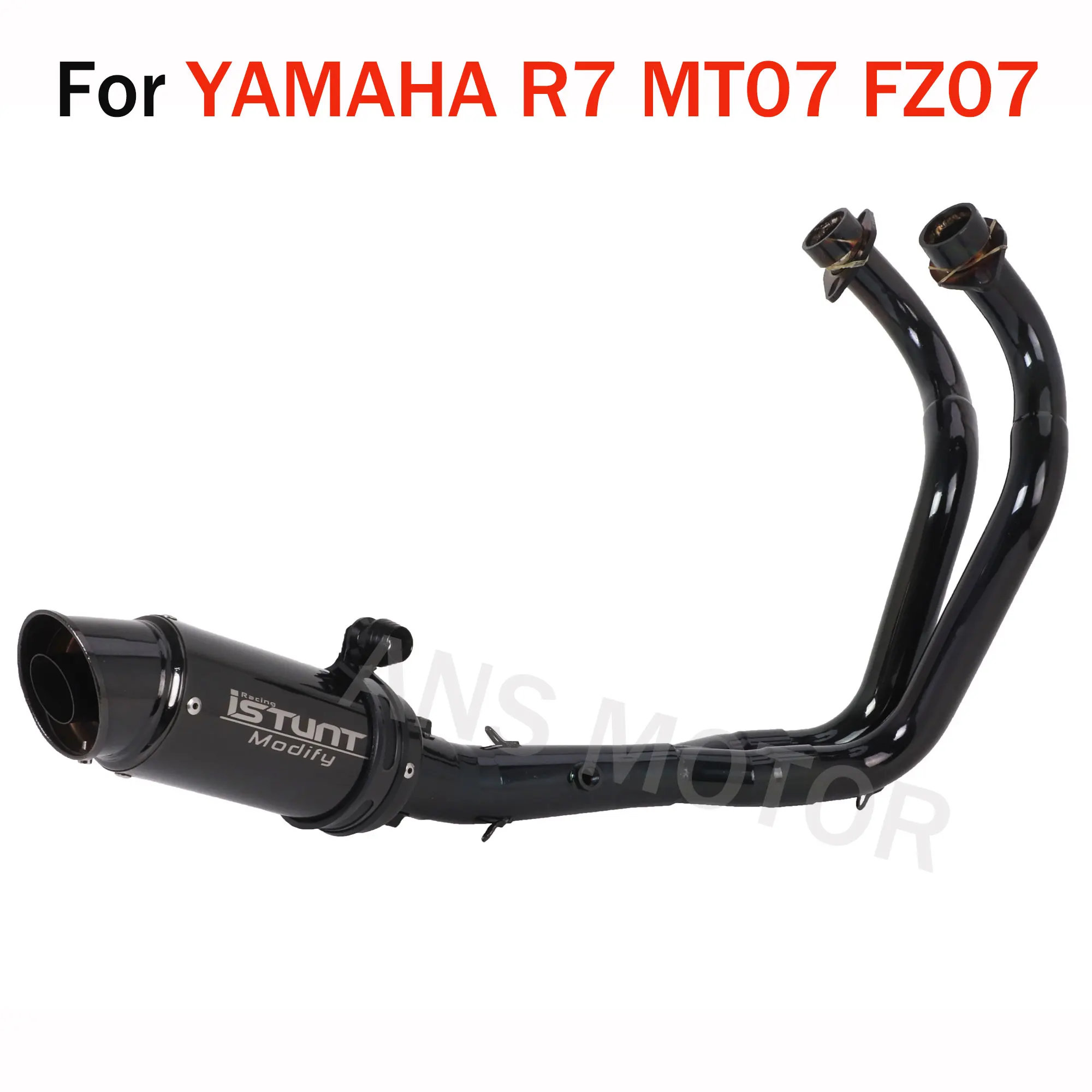 Motorcycle Exhaust Stainless Steel Slip On Exhaust System For For YAMAHA R7 MT07 MT-07 FZ-07 FZ07