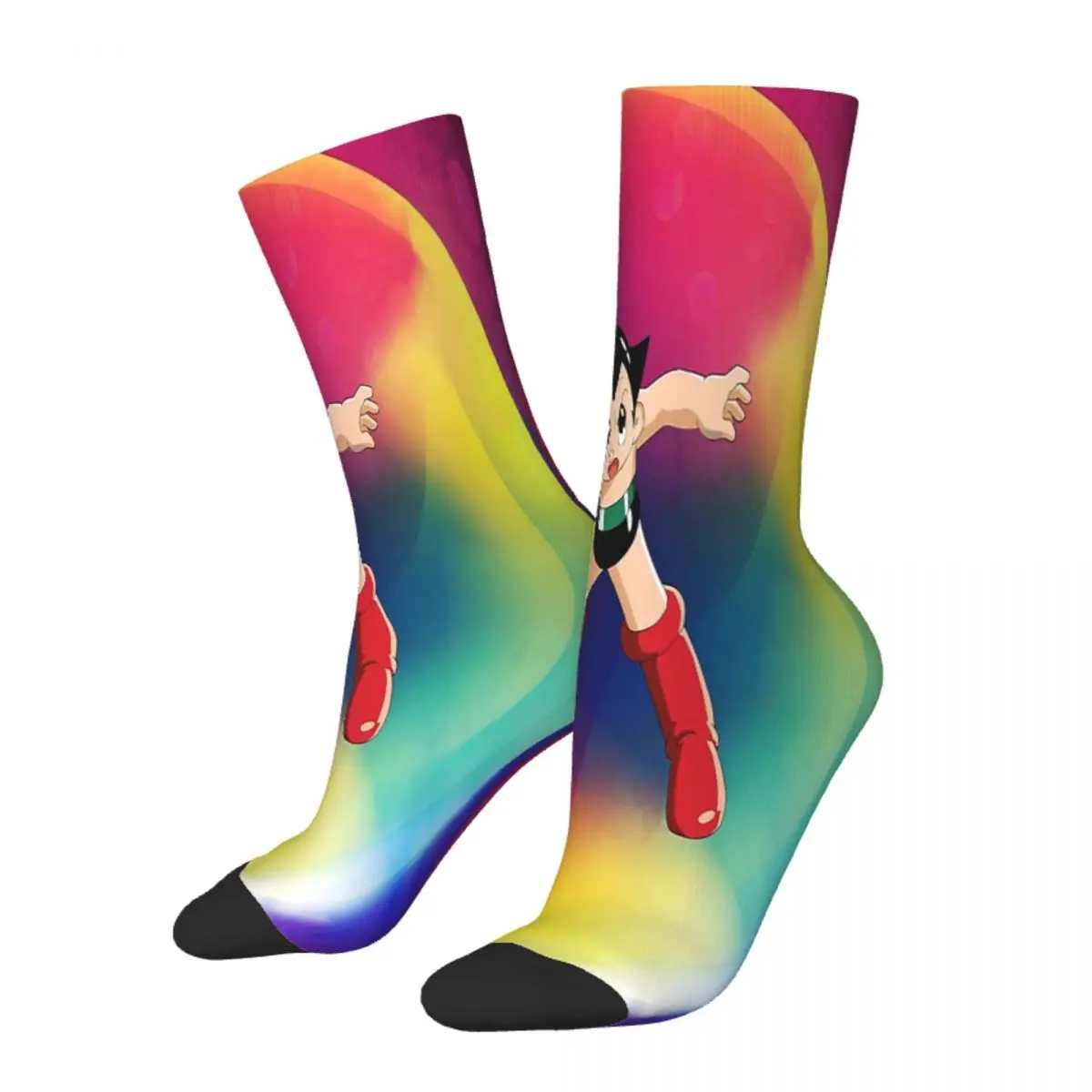 Rainbow Guy Mighty Atom Astroboy Tetsuwan Atom Socks Male Mens Women Spring Stockings Printed