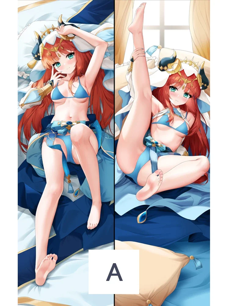 

Anime Genshin Impact Nilou Dakimakura 2WAY Peach Skin Hugging Body Pillow Case Japanese Otaku Pillow Cushion Cover