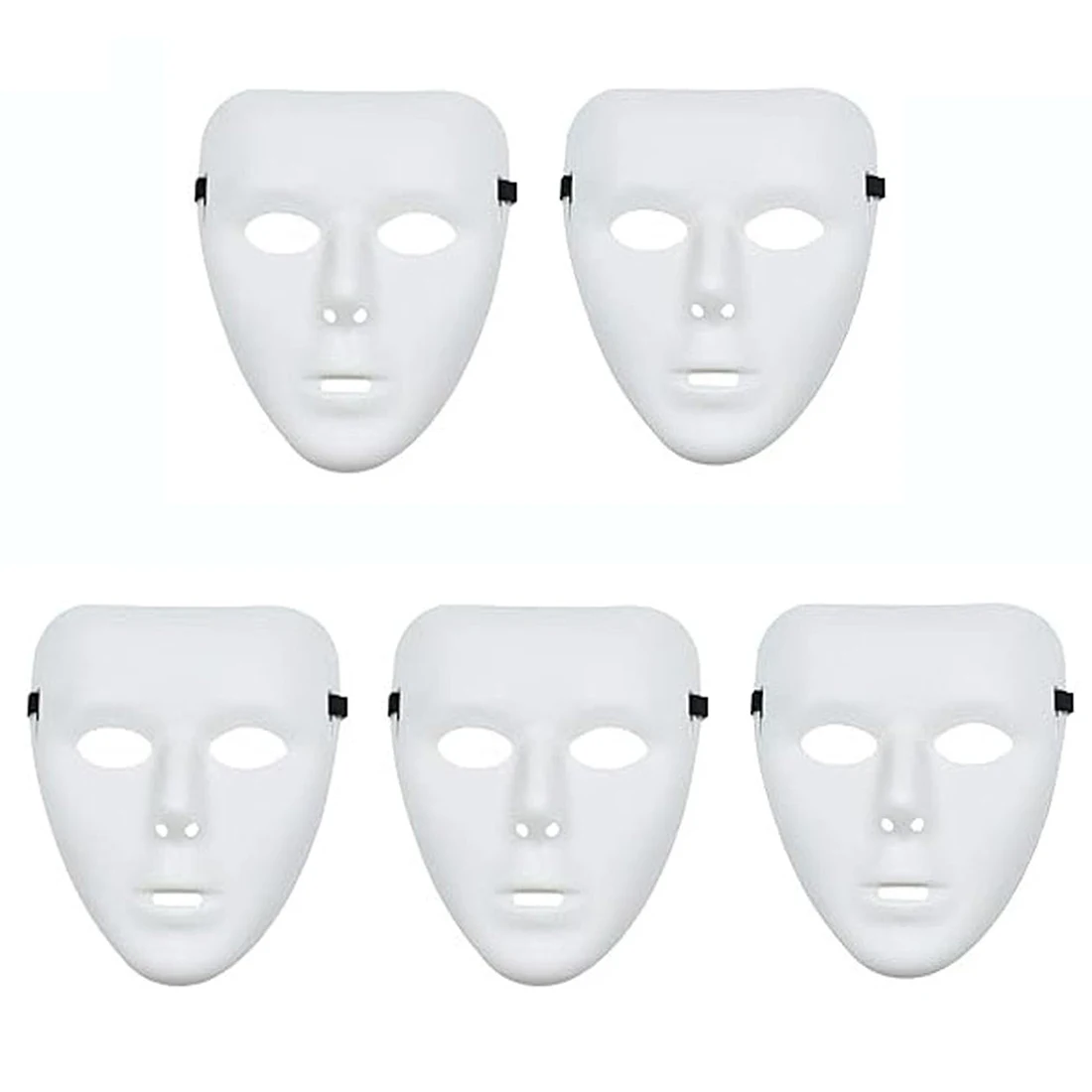 1/5/10 Stück Halloween-Kostüm Weiße Maske, Vollgesichts-Anonyme Streetdance-Geistermaske für Hip-Hop-Tanz und Cosplay-Maskerade