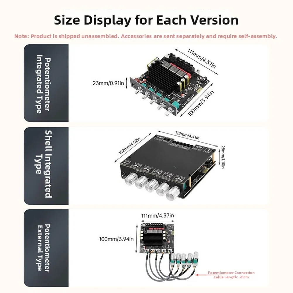 ST21PRO Wireless Digital Audio Module 2.1 Channel with TPA3221 DC12V to 30V Input for Subwoofer and Speaker Use