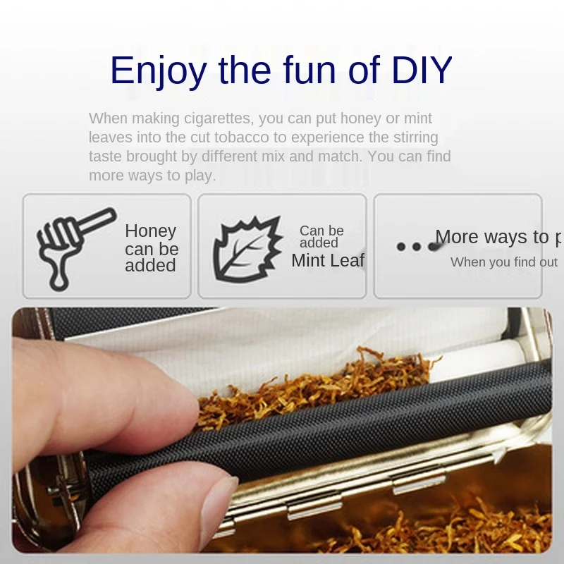 Metal Cigarette Case Cigarette Making Machine Manual and Semi-Automatic Adjustable Smoking Accessories Cigarette Making Machine