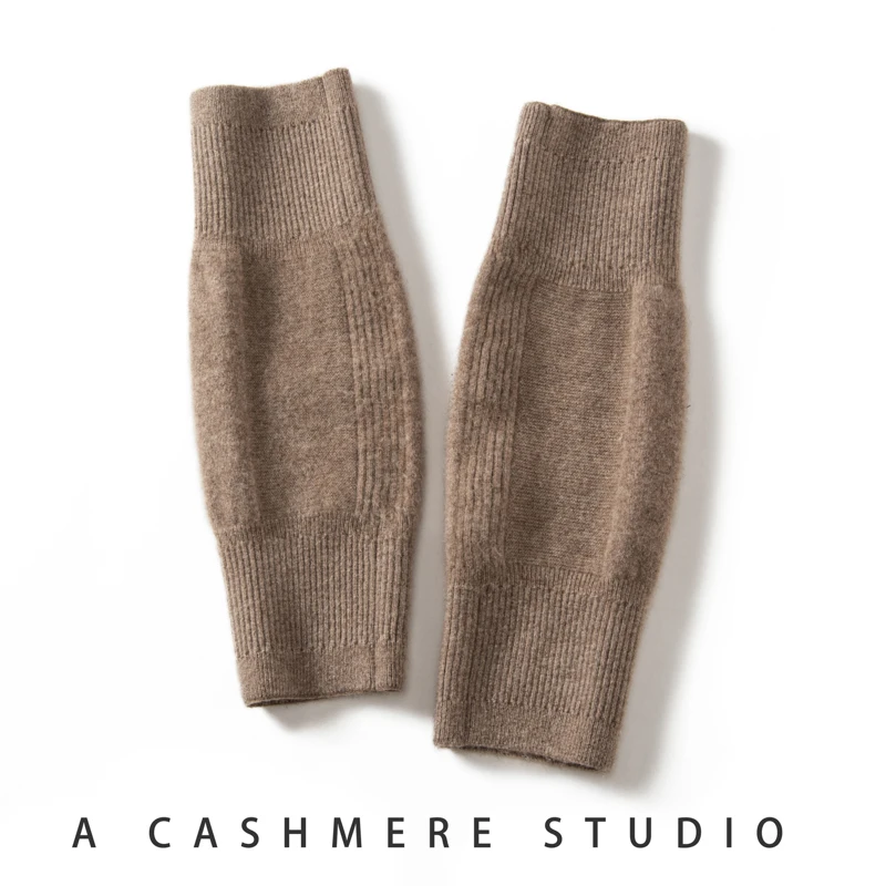 Ginocchiere in cashmere al 100% Tutore di supporto Scaldamuscoli termici caldi invernali Manica per alleviare il dolore da artrite Sci Ciclismo Corsa