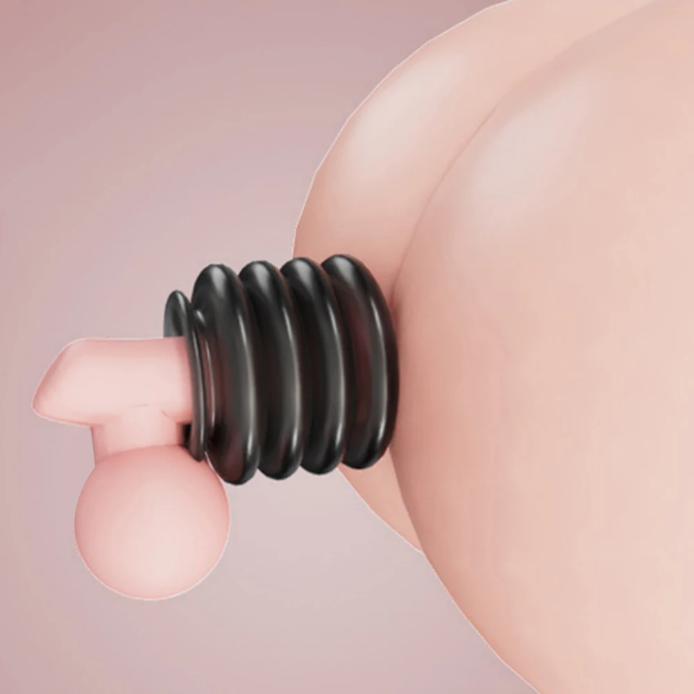 Cock Ring for men Penis Ring with Beads Male Delay Ejaculation Scrotum Lock Ring Soft Durable Penis Ring Penis Lasting Ring