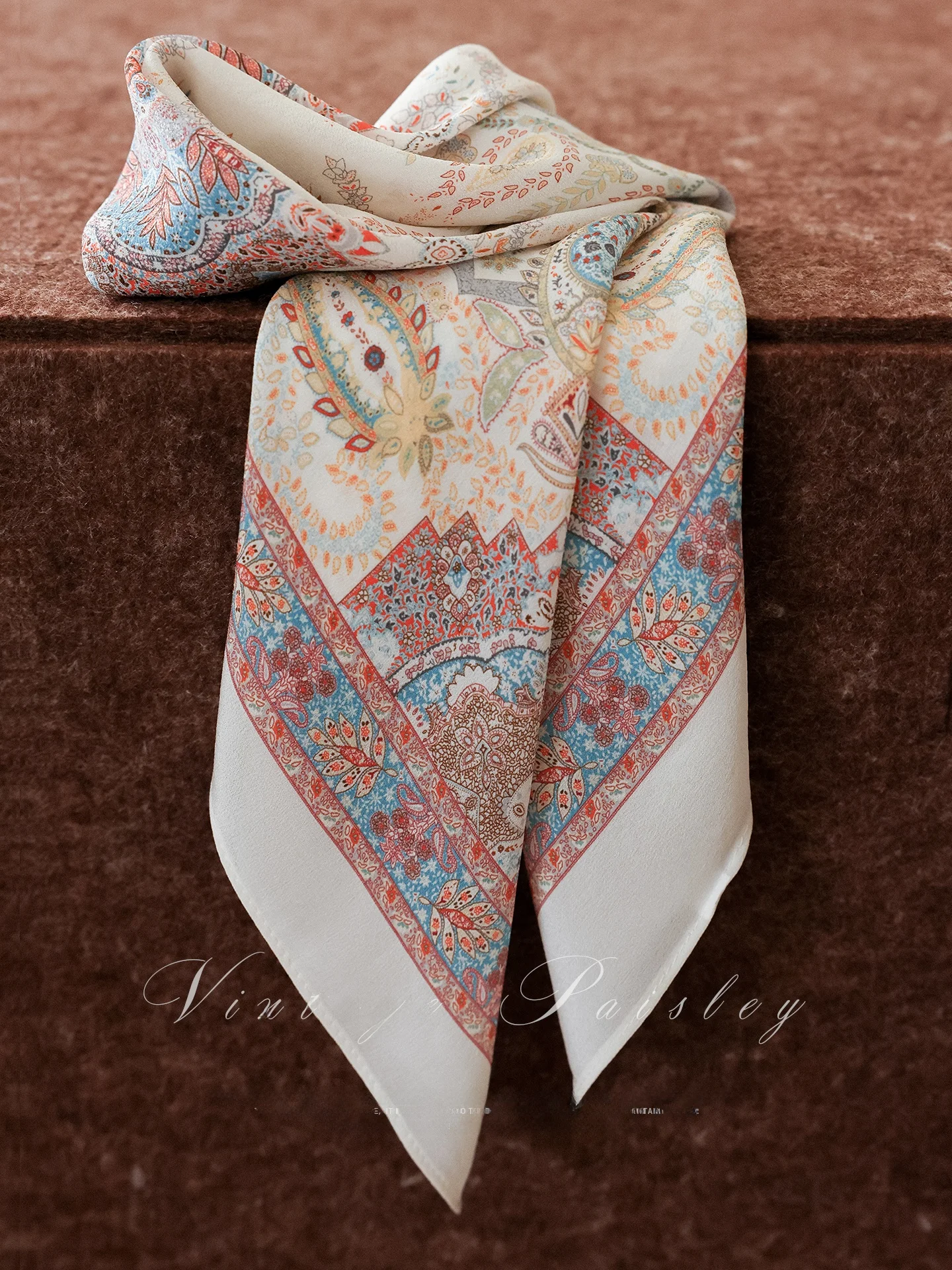 Lagur Garden Series 100%  Silk Scarf Large Square Women's Necktie Breathable Summer Casual Style Fashionable