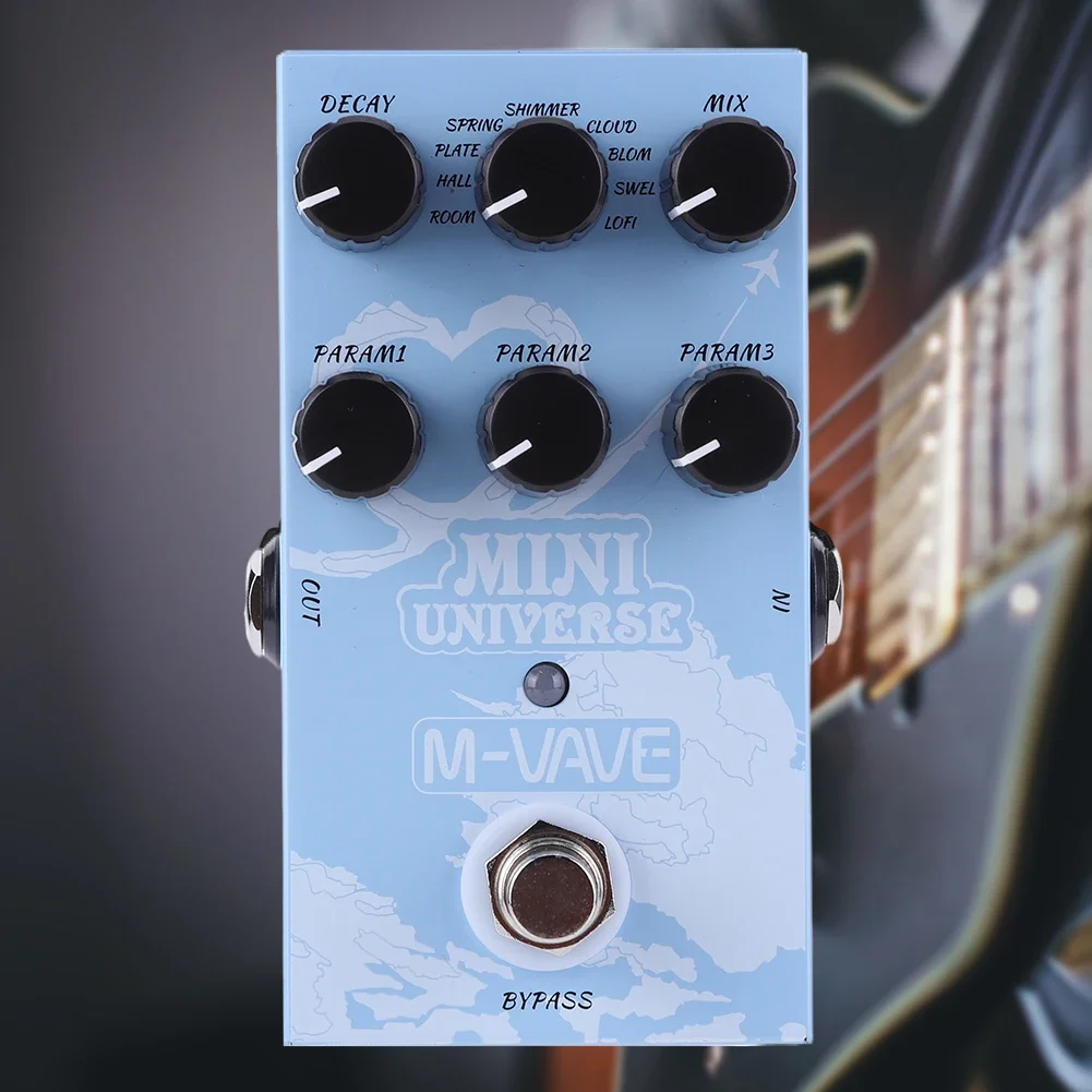

Digital Reverb Pedal 9 Reverb Tones Analog Reverberation Guitar Pedal Metal Case for Electric Bass Music Instrument