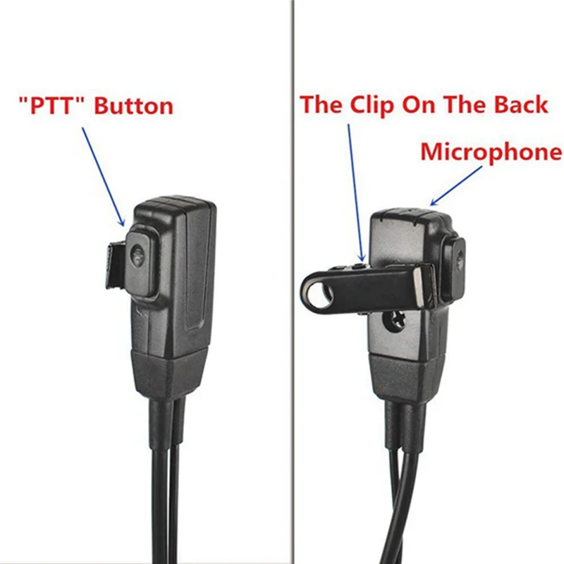 POP-lSingle Wire Наушник Комплект Гарнитуры Микрофон PTT Микрофон D-образный 2-контактный Радио Наушники Рация Ухо