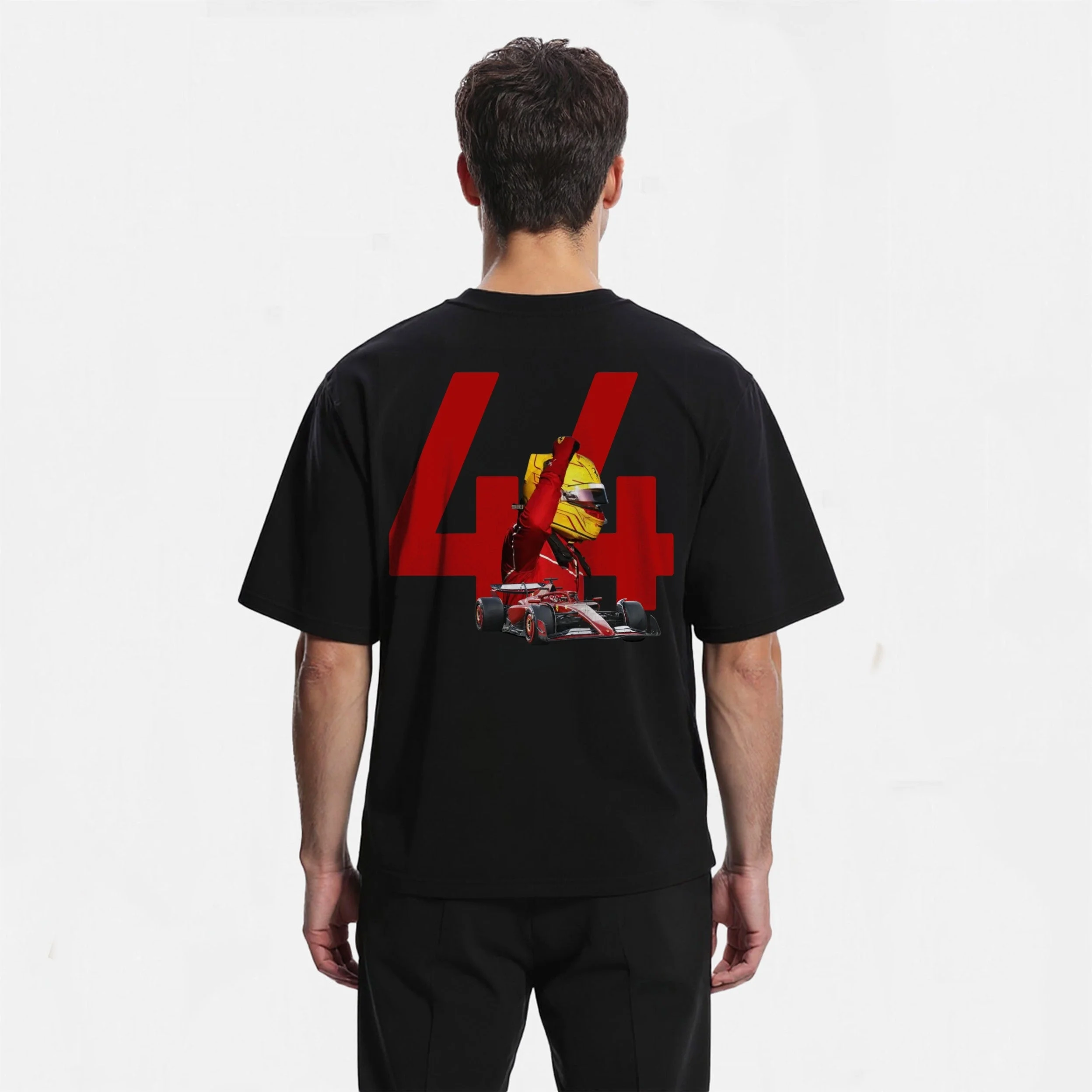Heiße Angebote: Lewis Hamilton 44 T-Shirt – Sommerliches Baumwoll-Oberteil für Herren und Damen, modisches Oversize Kurzarm-Shirt, Unisex Streetwear – Detail 2