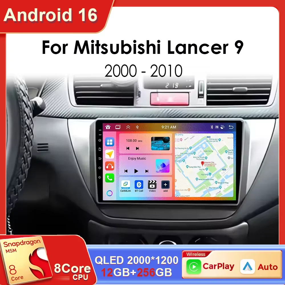 Radio Multimedia para Auto Android 16 para Mitsubishi Lancer 9 CS 2000 - 2010, Reproductor de Video, Navegación GPS, Estéreo, Sin 2din, Sin DVD
