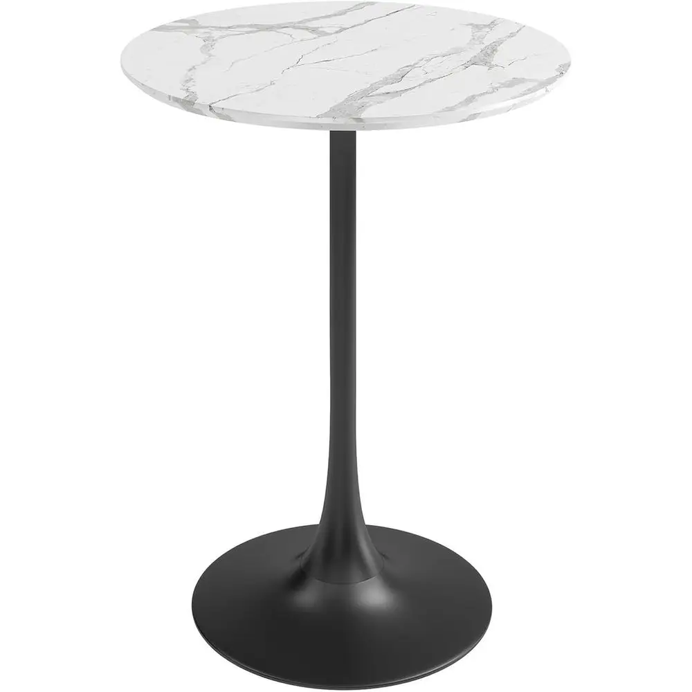 

24 UV-Coated Metal Cafe Counter, 150 lbs, White & Black