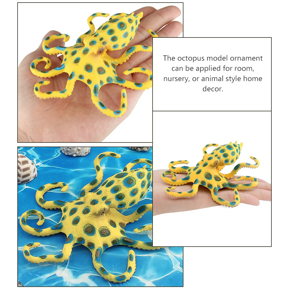 Marine Animal Model Desktop Octopus Decoration Toys Ornaments Figure Simulation Figures Plastic Realistic Child Children’s