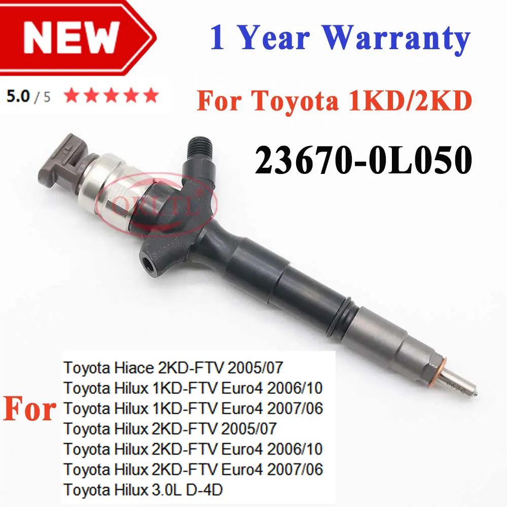 

New Diesel Engine Injector 23670-0L050 Nozzle 236700L050 23670 0L050 For Toyota 1KD-FTV /2KD-FTV Hiace Hilux