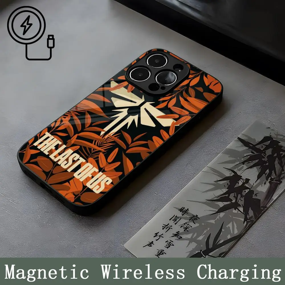 The Last of Us Mouse Pad Strong Magnetism Glass For iPhone 16ProMax 14 15 13 12 15 11 Pro Max Plus Mini Coque