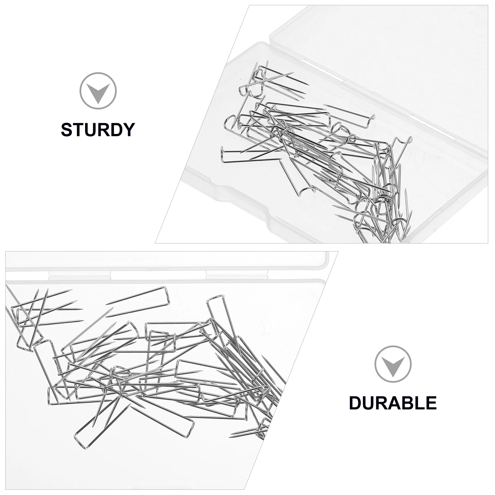 

200 Pcs U Shaped Quilting Stainless Steel Sewing Needles Cloth Positioning Patchwork Sewing U Pin for T Shirts