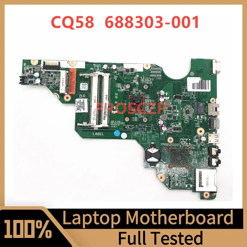 

Mainboard For HP Compaq CQ58 2000 655 Laptop Motherboard 688303-501 688303-001 W/ 010172W00-600-G E1-1200 CPU 100% Fully Tested