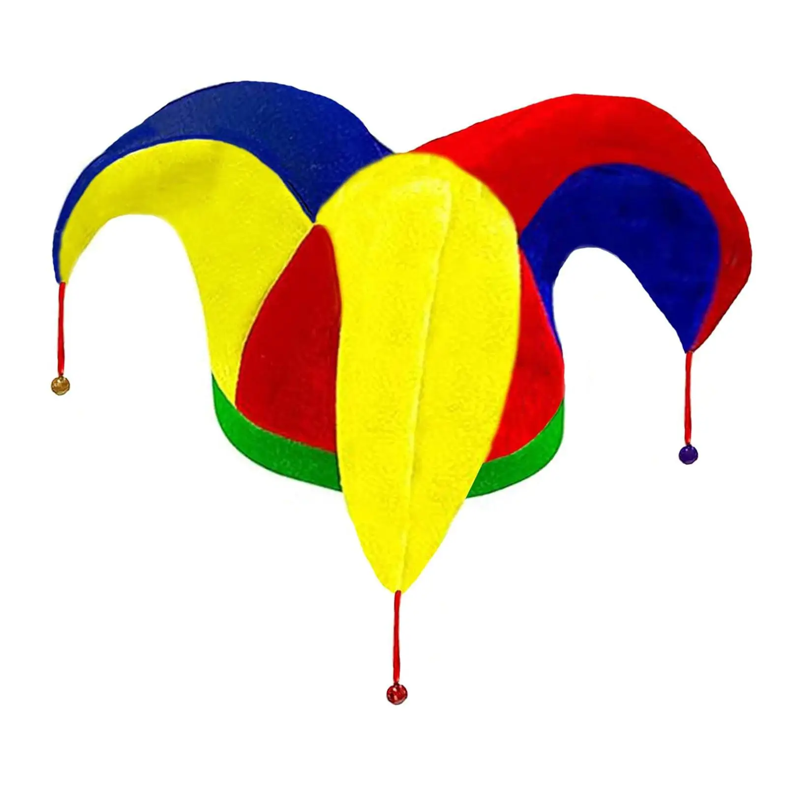 Clown Hat Multicolor Adult Funny Headgear Mardi Gras Party Hat for Halloween Dress up Party Masquerade Clown Costume Cosplay