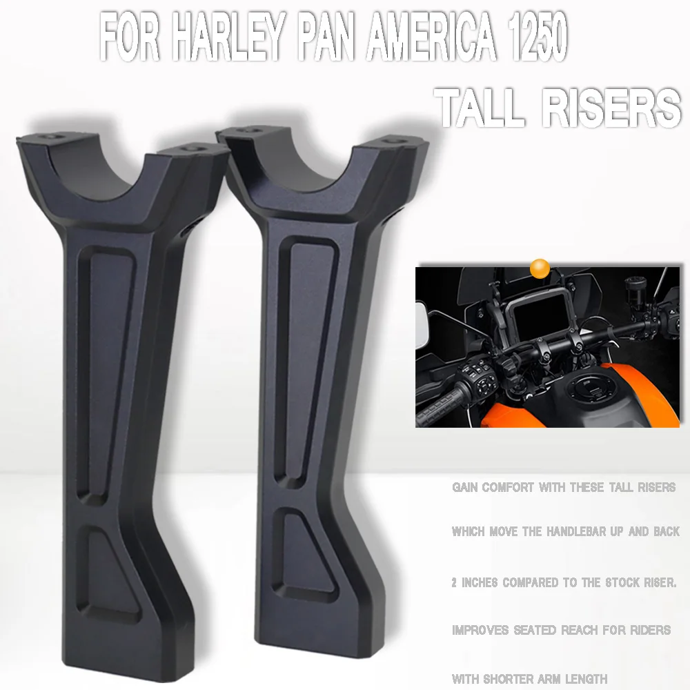 

For HARLEY PAN America 1250 PA1250 PANAMERICA 1250/S 2020 2021 CNC aluminum Motorcycle Accessories Tall Risers