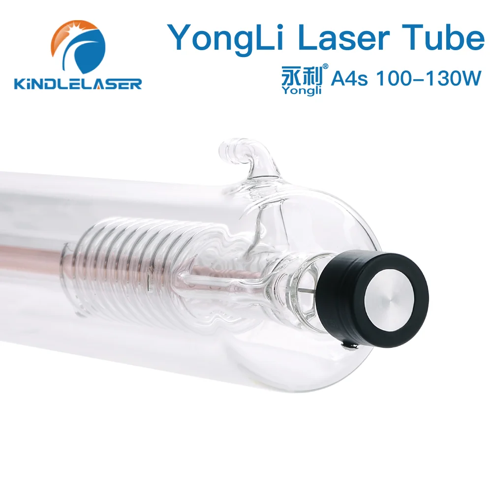 KINDLELASER Yongli A4s 100-130W CO2 Laser Tube Dia.80mm for CO2 Laser Engraving Cutting Machine Wooden Case Box Packing