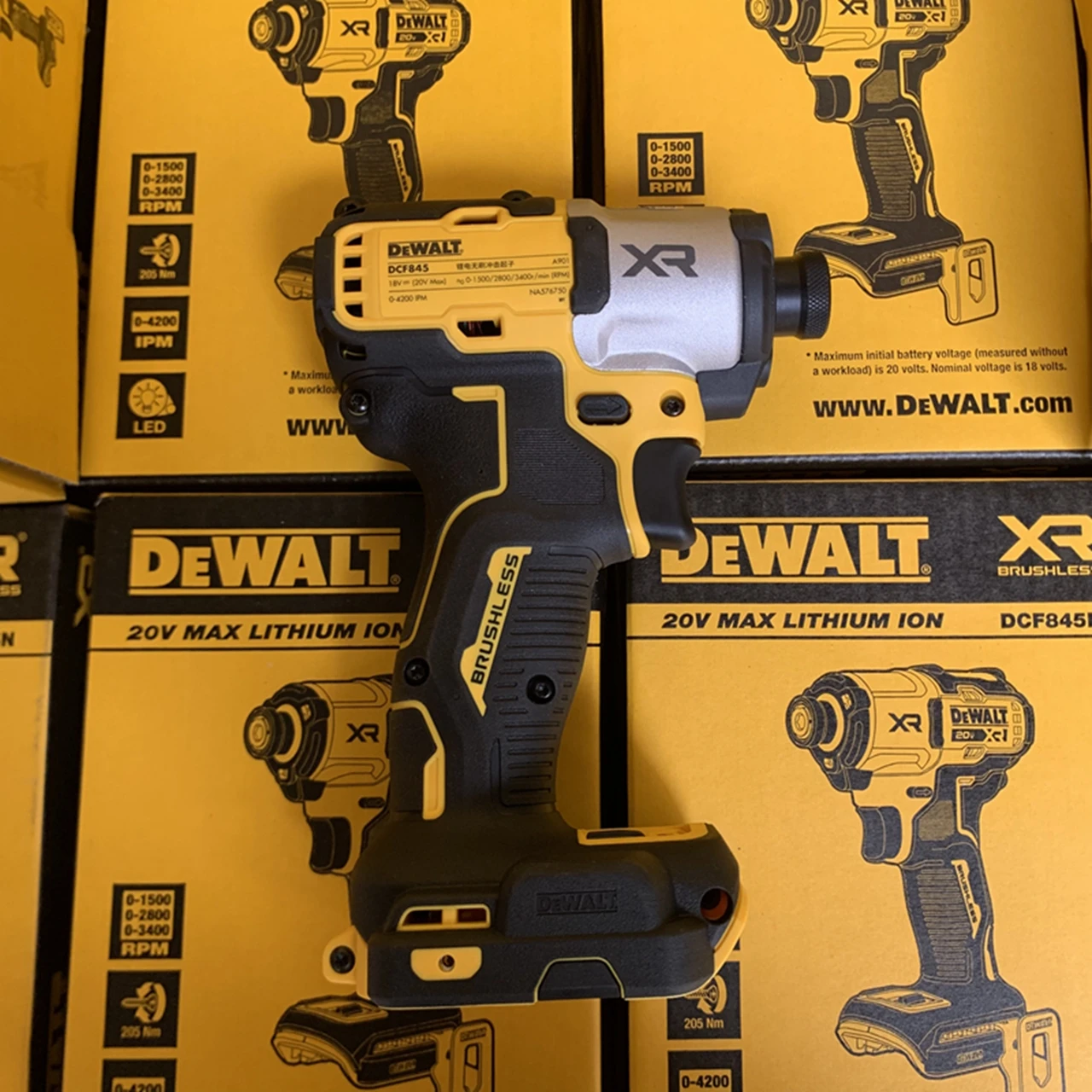 Dewalt dcf845 bürstenloser schnur loser 3-Gang-Aufprall 1/4 in. Treiber 20V Lithium Elektro werkzeuge 206nm