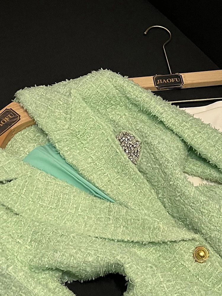 

High-End New Heavyweight Coarse Weave Slim Fit Women's Dr Hanging Neline Commute Sle Long Sve Winter Coat