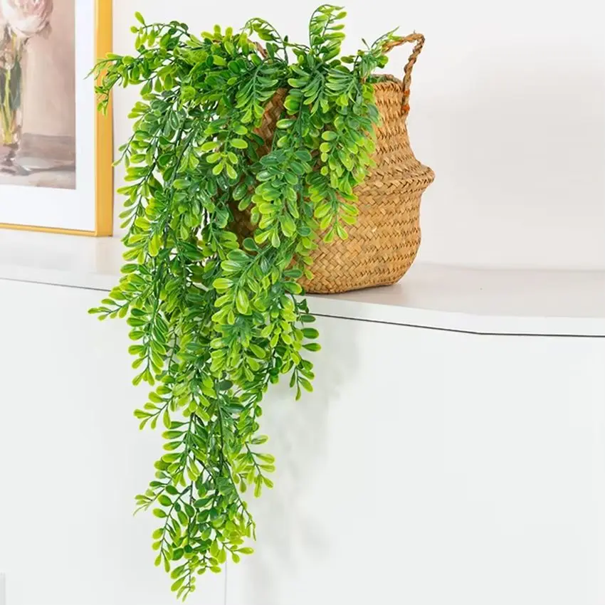 

1pc fern Rattan Artificial Plastic plant Home table windowsill Wall Hanging Festival Wedding arch diy Decor Photography stage