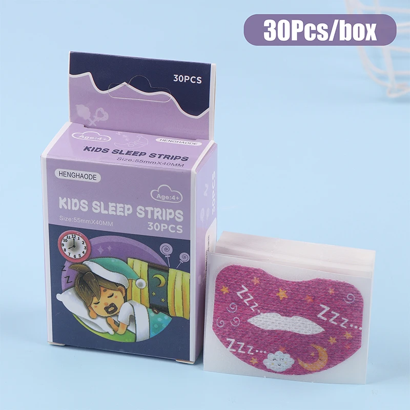 30Pcs/box Kids Adults Mouth Strip Nose Breathing Anti Snoring Non Woven Fabric Sleeping Mouth Strip