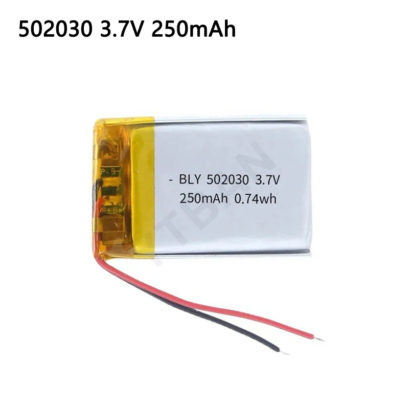 

3.7V 250mAh 502030 Polymer Lithium Ion Rechargeable Battery for Toys,LED Lights,bluetooth Speakers,Selfie Stick Batteria