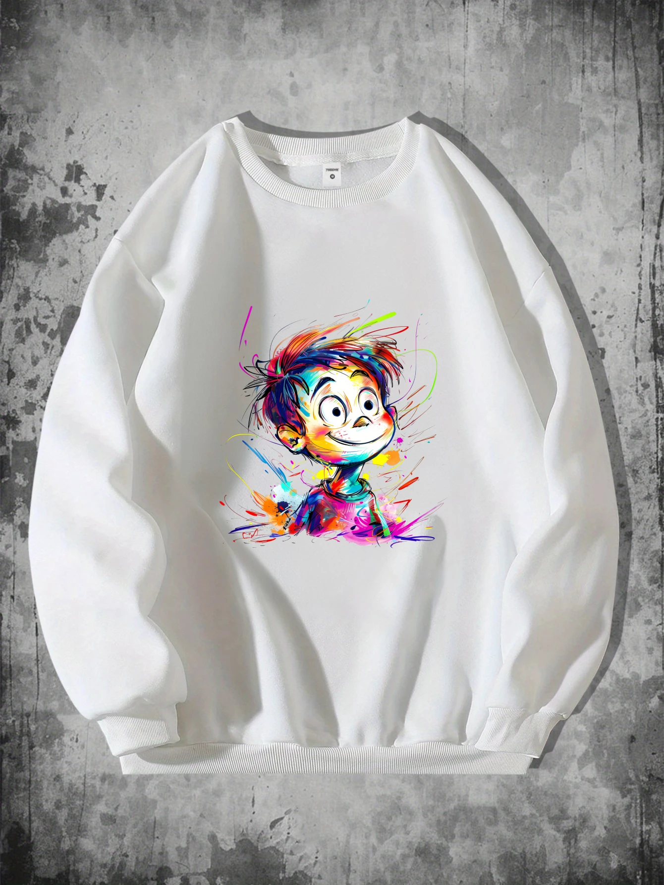 

Мужская толстовка для бега Эстетическая одежда Осенняя одежда с длинными рукавами Красочный дизайн обезьяны Пуловер с графическим принтом Пара Повседневный топ