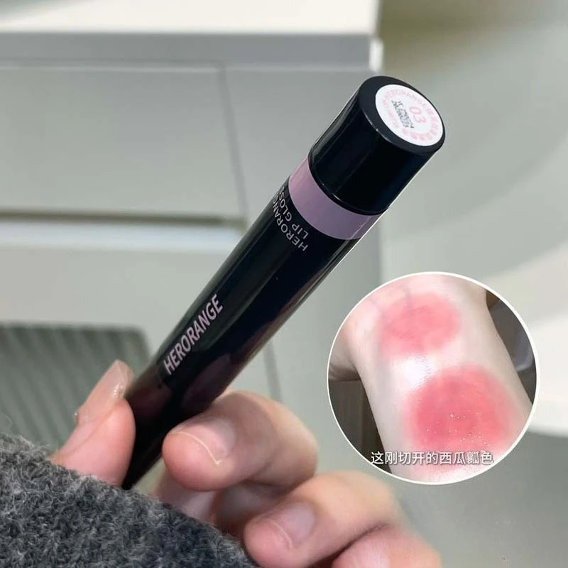 Jelly-pintalabios brillante con espejo, brillo de labios hidratante duradero, bálsamo labial teñido resistente al agua, esmalte de labios de agua