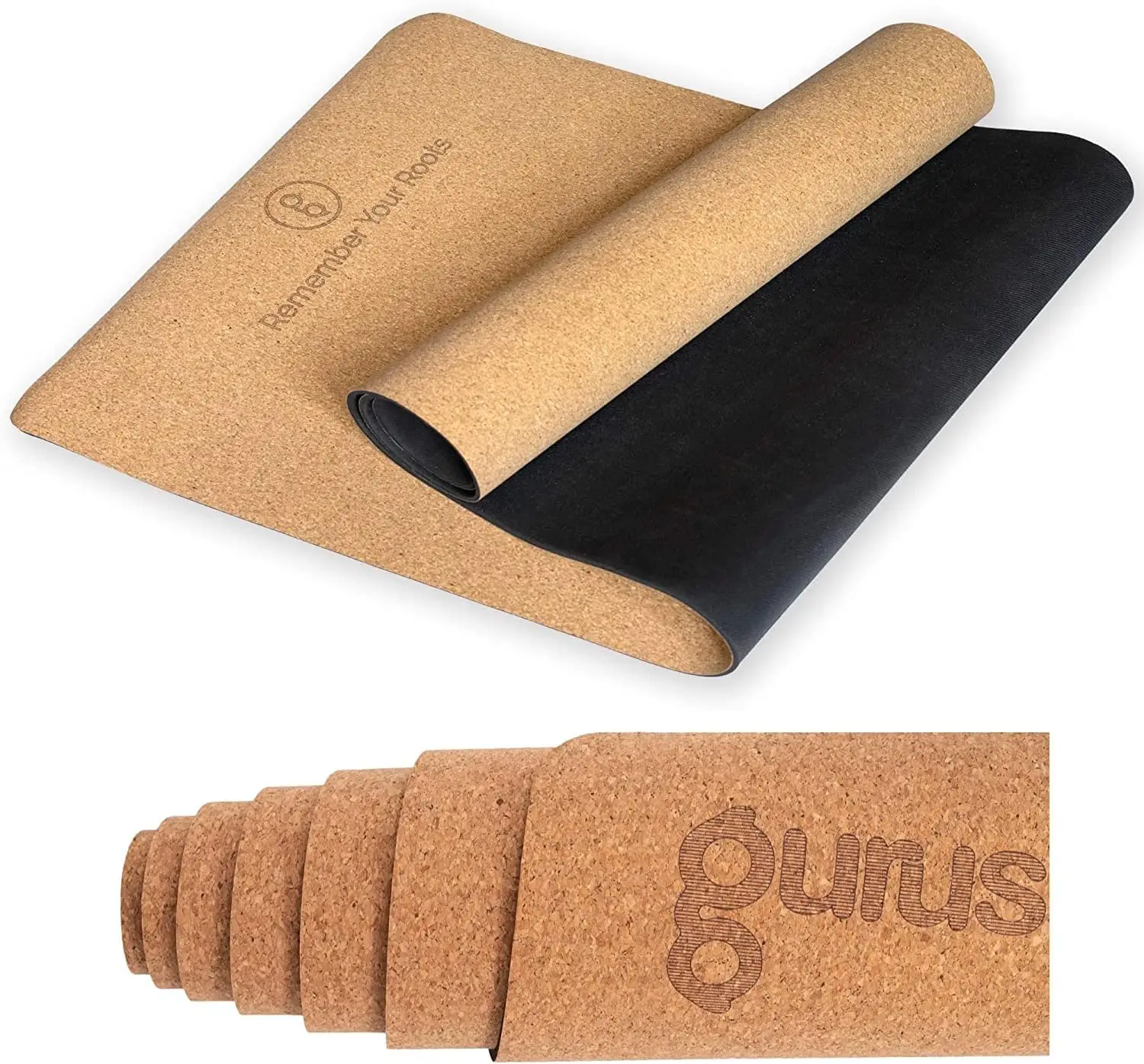 

Durable Cork Yoga Mat, Sweat Proof & Non Slip, Thick Exercise Mat for Home Workouts