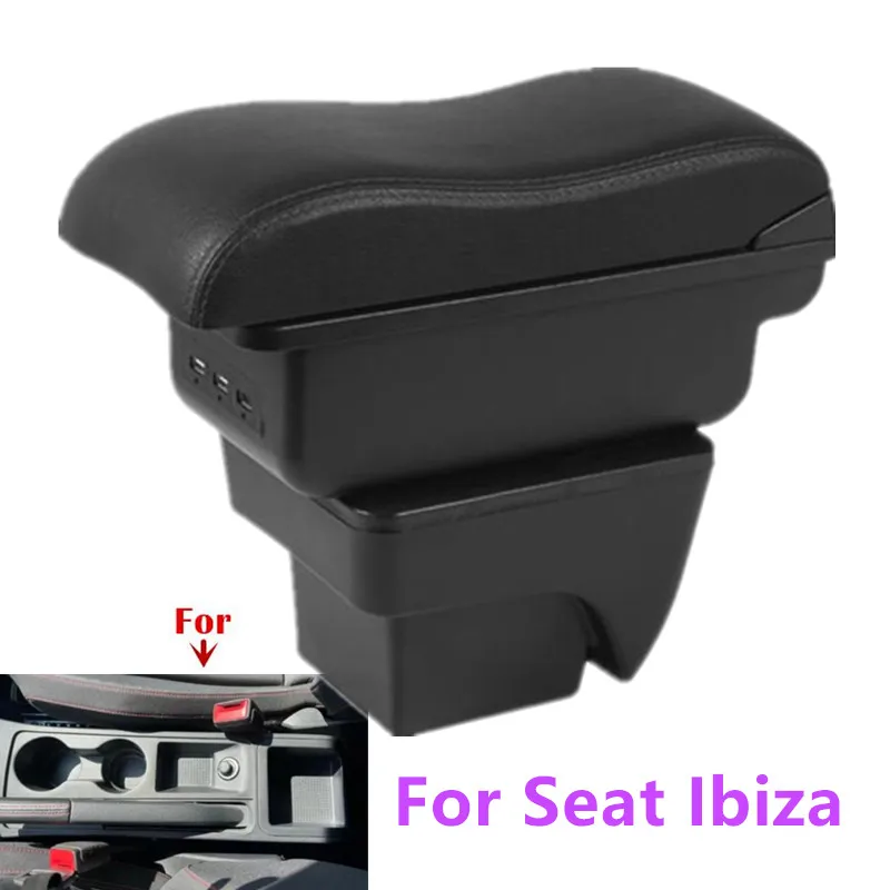 For Seat Ibiza Armrest Box For SEAT ARONA IBIZA 6L 6J 2017-2025 Car Armrest Auto Storage Box Interior Retrofit Car Accessories