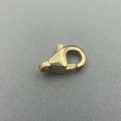 Au585 14k Gold Lobster Clasp Necklace Bracelet Chain Connector Fine Jewelry DIY Accessories Findings Lock