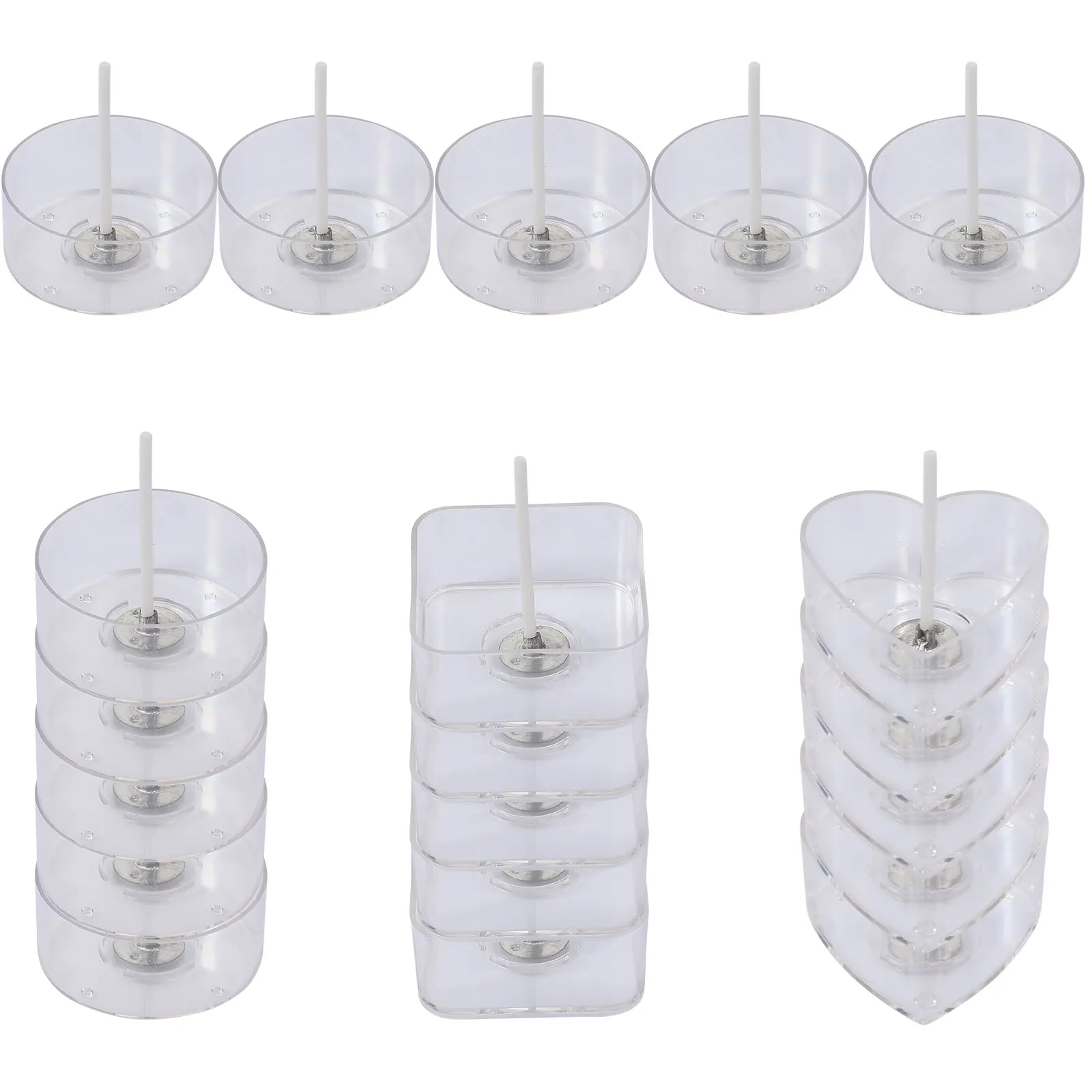 

20Pcs Stylish Tealight Candle Holders with Romantic Design and 20 Candle Wicks for Festivities