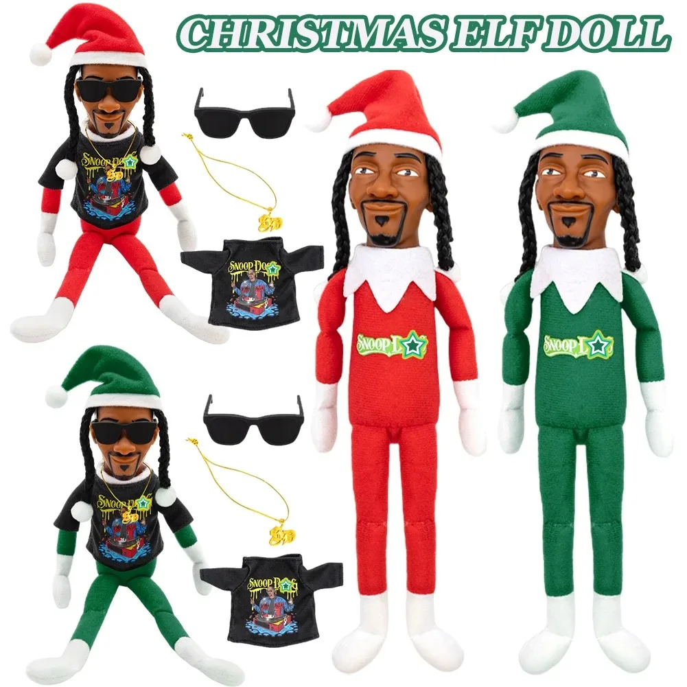 Snoop on A Stoop Christmas Elf Doll Christmas Plush Figurine Snoop on A Stoop Elf Toys Shelf Decor Christmas Party Home Decor