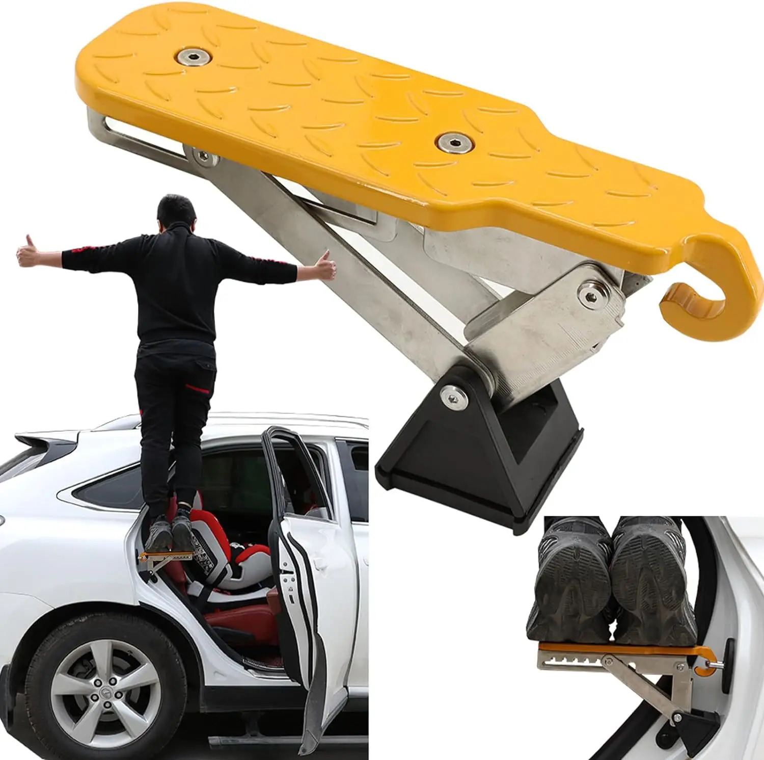 Convenient Door Pedal, Door Step 7 Corners Super Long Door Step Roof Fourth Generation Pedal Car Accessories