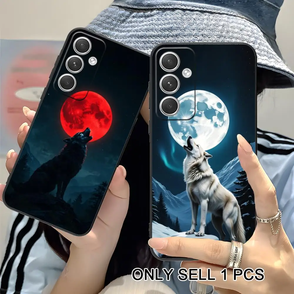Fashion Wolf Phone Case for Samsung Galaxy S26 S25 S24 S23 S22 S21 S20 Note20 Plus FE Ultra Soft TPU Shockproof Cover
