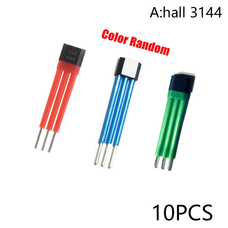 Electrocar Motor Hall Sensor 3144 41F 43F 413 With High Temperature Insulation Sleeve Hall Element Switch 13A A44E Sensor 10PCS