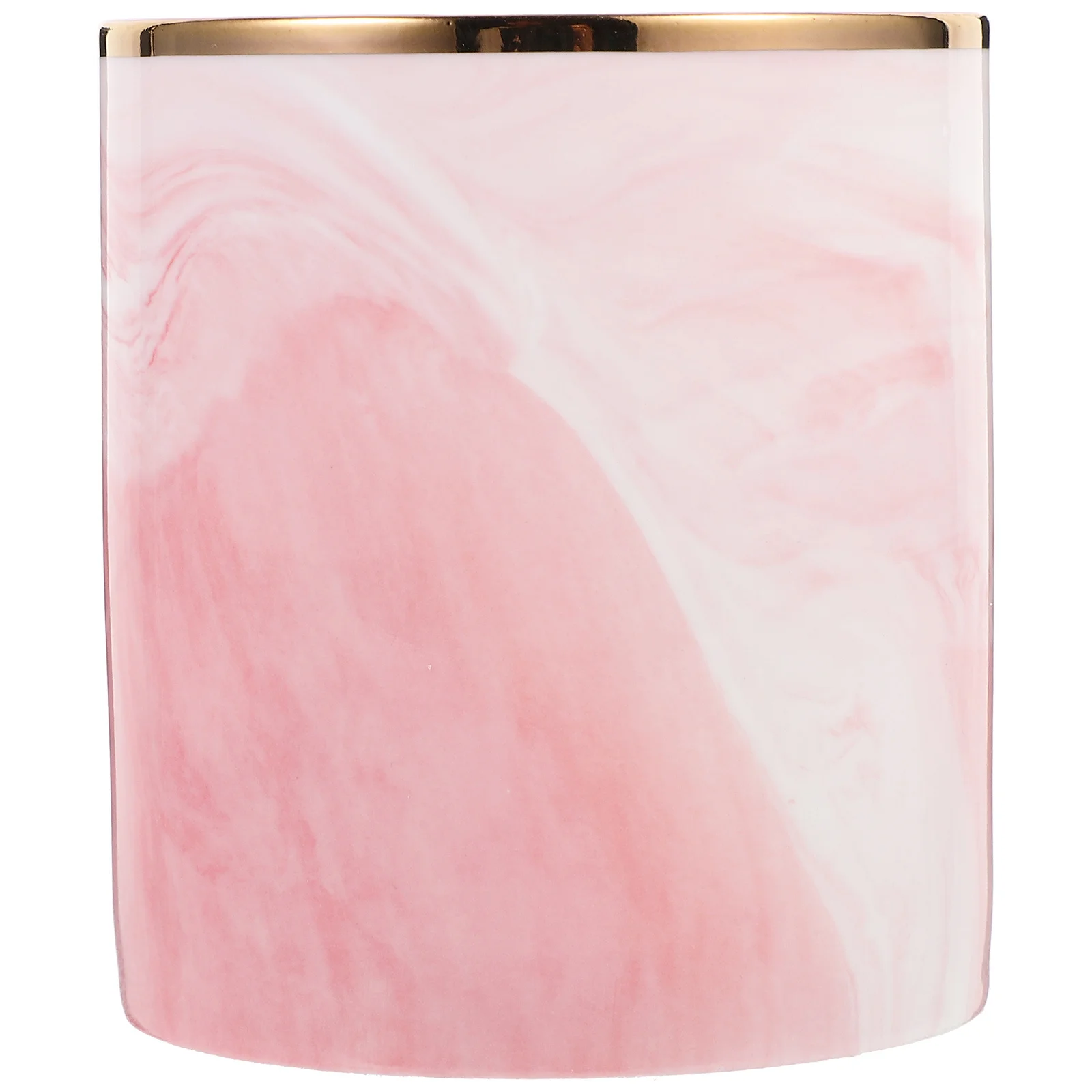 

Pen Holders Marble Pattern Desk Brush Organizer Pink Makeup Storage Tube Creative