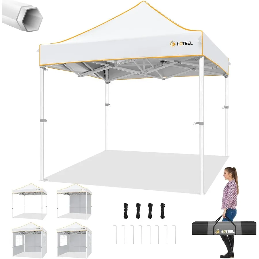 

Выдвижной навес 6,6 x 6,6, легкий сверхмощный навес с 4 боковыми стенками, модернизированная шестиугольная трубка, UPF50+, 1500 мм, водонепроницаемый уличный кано