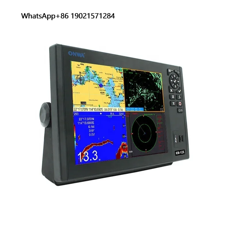 

ONWA KM-12X (New!) 5-in-1 12inch Marine Gps Chart Plotter With Class B+ AIS Transponder f radar Function