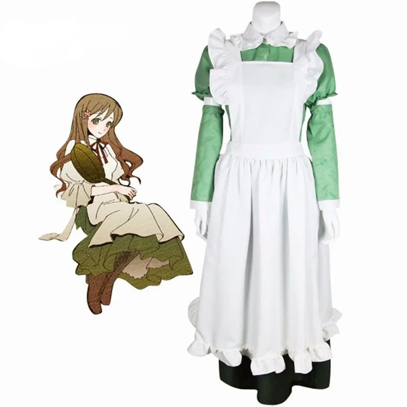 Anime Axis Powers Hetalia Italy Maid Uniform Apron Dress Cosplay Costume